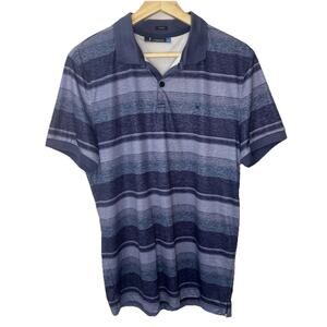 J Lindenberg Polo Mason Slim Jersey Men’s Short Sleeve Golf Shirt Large Blue